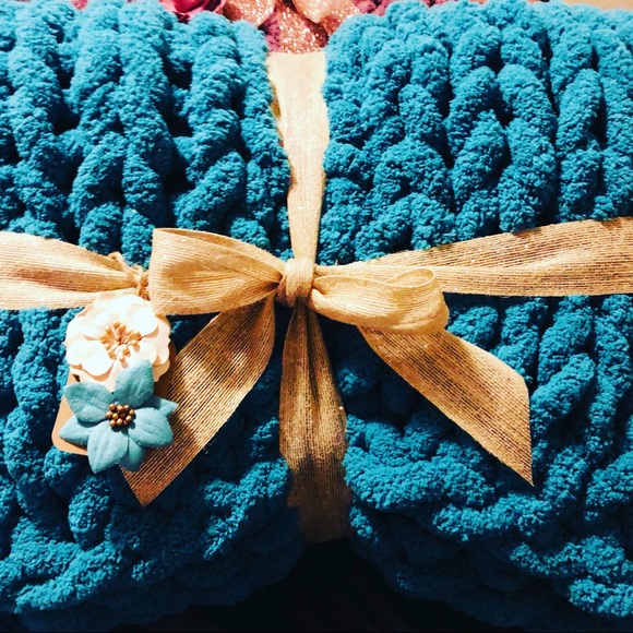 COPY - Chunky knit blanket (chenille yarn) - Throw/Lapghan available in many co… - Picture 4 of 16